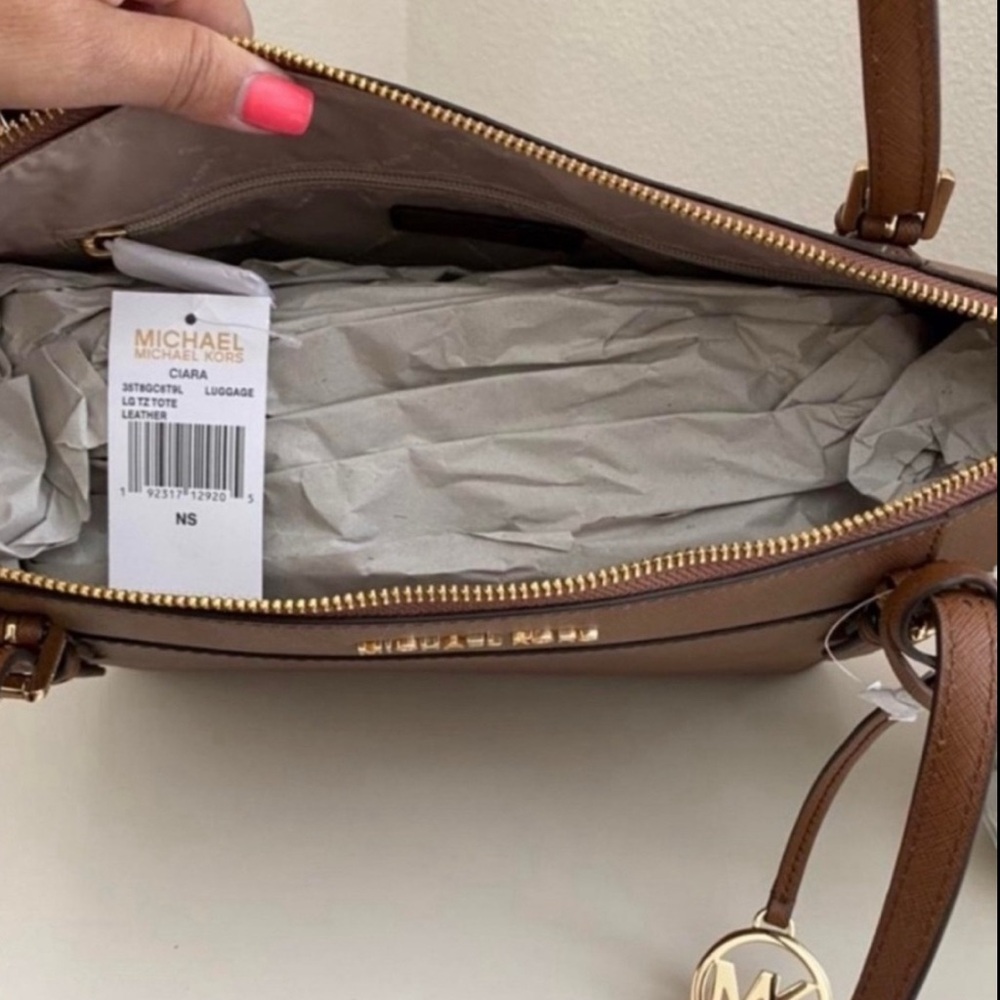 Michael Kors Tan Leather Tote - Picture 3 of 3